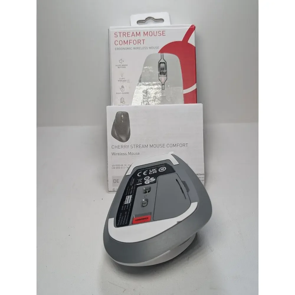 Cherry Stream Mouse Comfort Wireless Ergonomic Mouse JW-8550-0/00 Tested Works